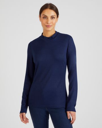 Lot de 2 t-shirts maille chaude col montant