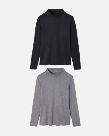 Lot de 2 t-shirt col montant