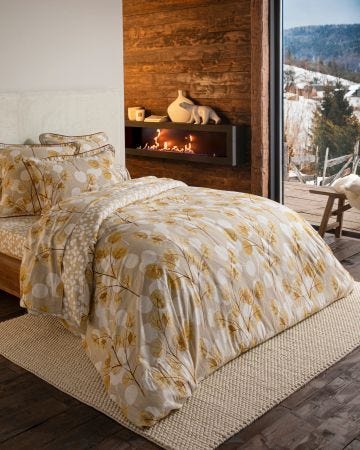Housse de couette Soryne flanelle pur coton