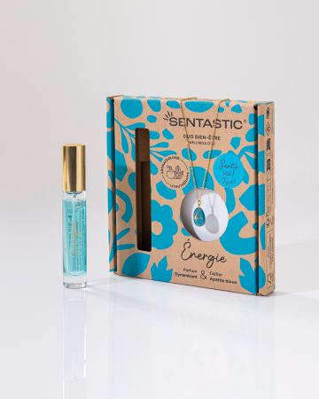 Coffret Sentastic parfum et collier pierre naturelle