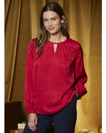 Blouse motif jacquard