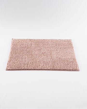 Tapis de bain chenille et effet tufté