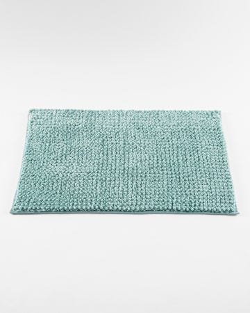 Tapis de bain chenille et effet tufté