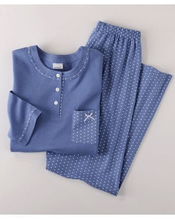 Pyjama maille jersey coton peigné