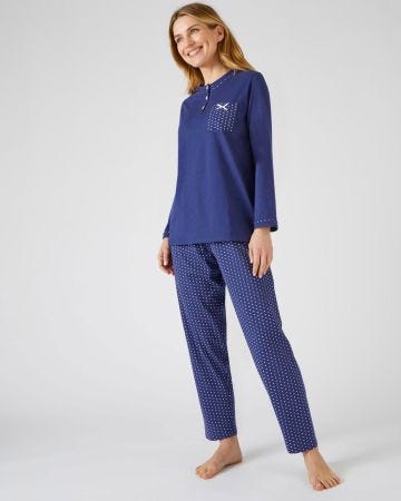 Pyjama maille jersey coton peigné