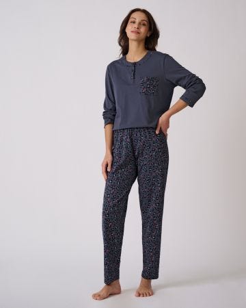 Pyjama maille jersey coton peigné