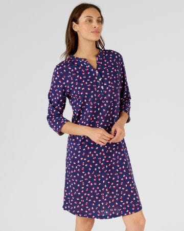 Chemise de nuit col tunisien