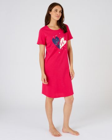 Chemise de nuit pur coton peigné