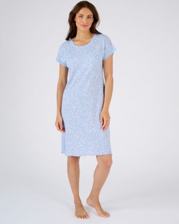 Chemise de nuit en maille pointelle