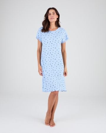 Chemise de nuit en maille pointelle