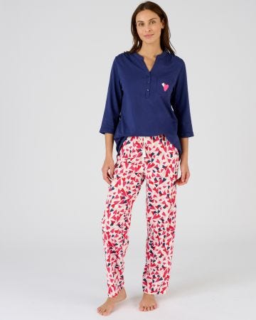 T-shirt de pyjama pur coton peigné
