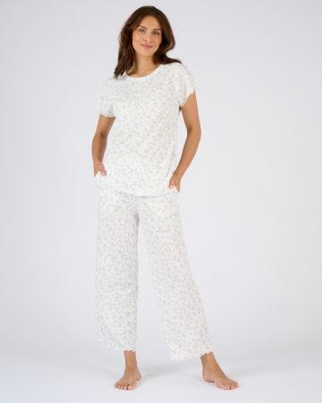 Pyjama 7/8ème en maille pointelle