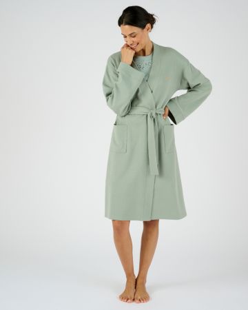 Robe de chambre en maille nid d'abeille