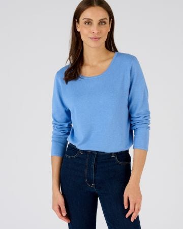 Pull maille fine uni ou imprimé