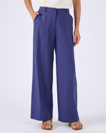Pantalon mélange lin et coton