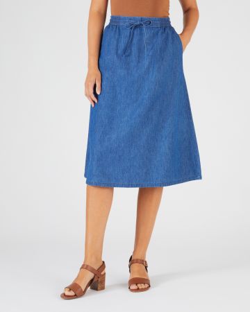 Jupe tissu chambray
