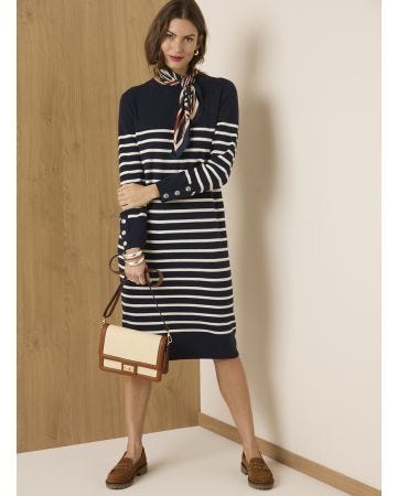 Robe-pull esprit marinière Thermolactyl