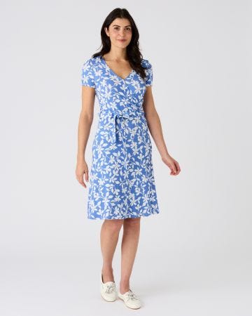 Robe effet cache-coeur viscose stretch