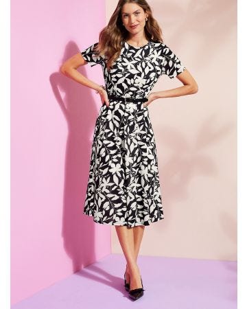 Robe maille crêpe stretch