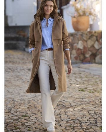 Parka longue esprit trench