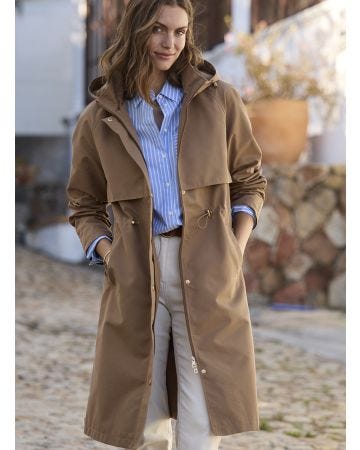 Parka longue esprit trench