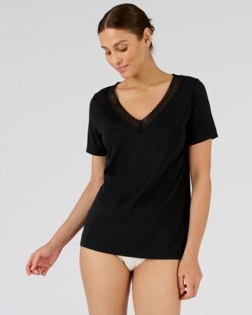 T-shirt Climatyl col dentelle