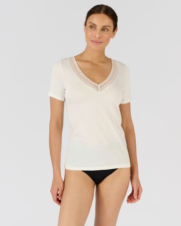 T-shirt Climatyl col dentelle