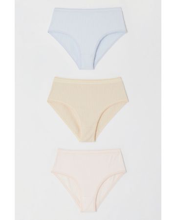 Lot de 3 culottes maxi côtes plates