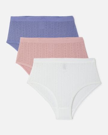 Lot de 3 culottes maxi maille pointelle