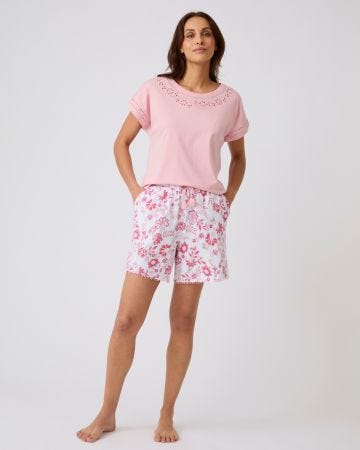 Pyjashort broderie anglaise