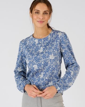 T-shirt pur coton imprimé cachemire