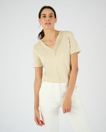 T-shirt maille brillante