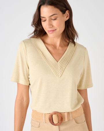 T-shirt maille brillante