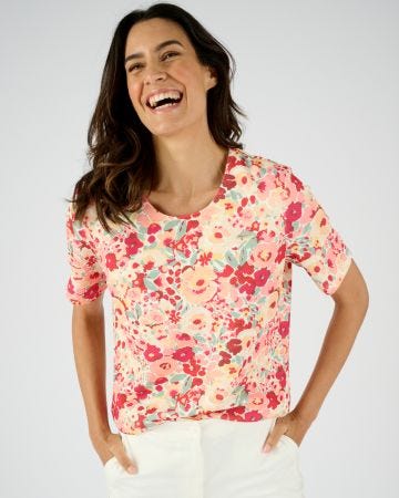 T-shirt maille interlock reliéfée