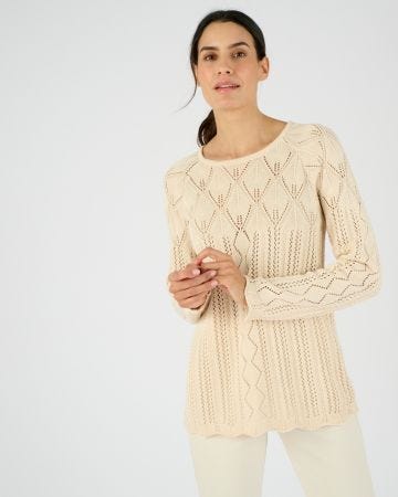 Pull maille ajourée