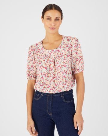 Blouse crêpe reliéfé stretch