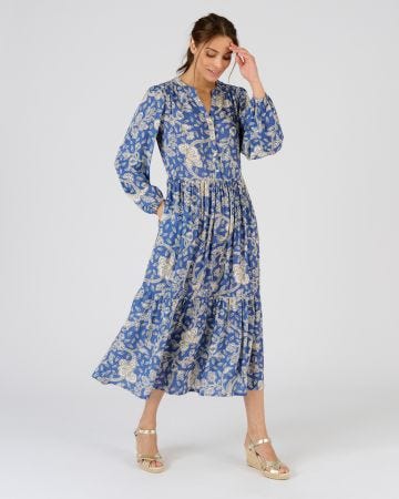 Robe à étages fibres pure viscose Lenzing(TM) EcoVero(TM)