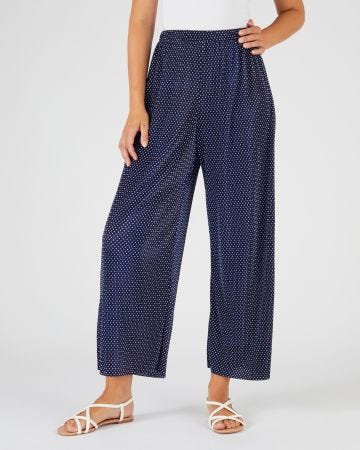 Pantalon 7/8ème plissé permanent