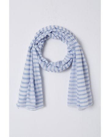 Foulard pur coton rayé