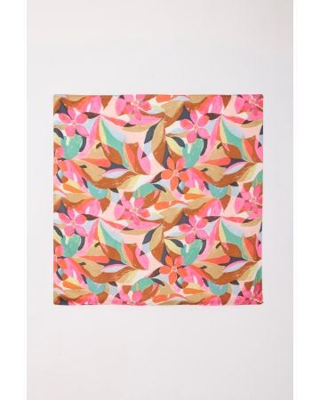 Foulard carré motif floral