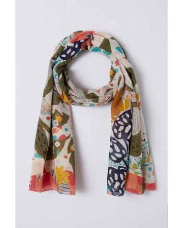 Foulard motif végétal