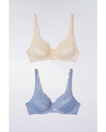 Lot de 2 soutiens-gorge dentelle à armatures
