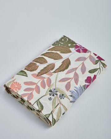 Drap plat Dahlia pur coton