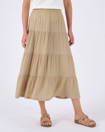 Jupe longue crépon