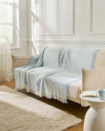 Jeté de lit, de fauteuil ou de fauteuil motif géométrique