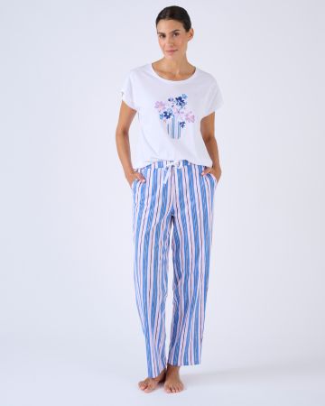 Pantalon de pyjama en maille jersey pur coton