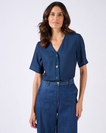 Blouse en crêpe