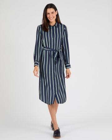 Robe-chemisier rayée