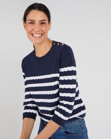 Pull marinière rayures fantaisie