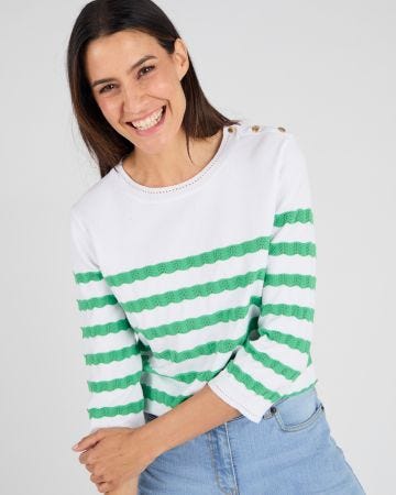 Pull marinière rayures fantaisie